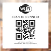 WiFi-Kennwort | QR-Code-Prüfung für die Verbindung Fensteraufkleber (Blatt 2)