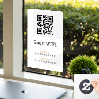 WiFi-Kennwort | QR-Code-Prüfung für die Verbindung Fensteraufkleber