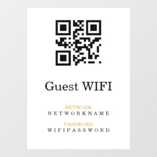 WiFi-Kennwort | QR-Code-Prüfung für die Verbindung Fensteraufkleber