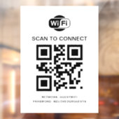 WiFi-Kennwort | QR-Code-Prüfung für die Verbindung Fensteraufkleber (Blatt 2)