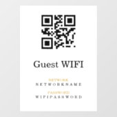 WiFi-Kennwort | QR-Code-Prüfung für die Verbindung Fensteraufkleber (Blatt)