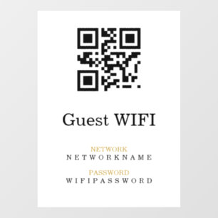 WiFi-Kennwort   QR-Code-Prüfung für die Verbindung Fensteraufkleber