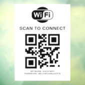 WiFi-Kennwort | QR-Code-Prüfung für die Verbindung Fensteraufkleber (Blatt 3)
