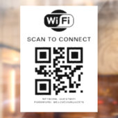 WiFi-Kennwort | QR-Code-Prüfung für die Verbindung Fensteraufkleber (Blatt 2)