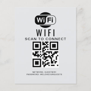 WiFi-Kennwort QR-Code-Prüfung für die Verbindung Flyer