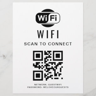 WiFi-Kennwort QR-Code-Prüfung für die Verbindung Flyer