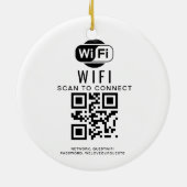 WiFi-Kennwort | QR-Code-Prüfung für die Verbindung Keramik Ornament (Hinten)