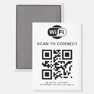 WiFi-Kennwort QR-Code-Prüfung für die Verbindung Magnet