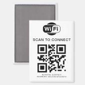 WiFi-Kennwort | QR-Code-Prüfung für die Verbindung Magnet (Vorderseite/Rückseite)