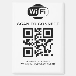 WiFi-Kennwort   QR-Code-Prüfung für die Verbindung Magnet