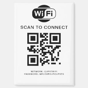 WiFi-Kennwort   QR-Code-Prüfung für die Verbindung Magnet