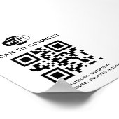WiFi-Kennwort | QR-Code-Prüfung für die Verbindung Poster (Ecke)