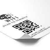 WiFi-Kennwort | QR-Code-Prüfung für die Verbindung Poster (Ecke)