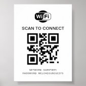 WiFi-Kennwort | QR-Code-Prüfung für die Verbindung Poster (Vorne)