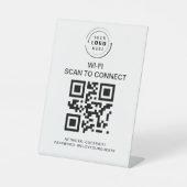 WiFi-Kennwort | QR-Code-Prüfung für die Verbindung Sockelschild (Vorderseite)