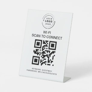 WiFi-Kennwort QR-Code-Prüfung für die Verbindung Sockelschild