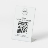 WiFi-Kennwort | QR-Code-Prüfung für die Verbindung Sockelschild (Vorderseite)