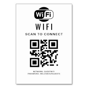 WiFi-Kennwort   QR-Code-Prüfung für die Verbindung Tischnummer