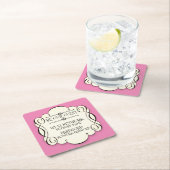 Wifi-Kennwort Rechteckiger Pappuntersetzer (Vor Ort)