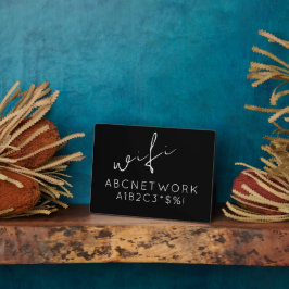 Wifi-Kennwort schwarz Fotoplatte