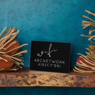 Wifi-Kennwort schwarz Fotoplatte