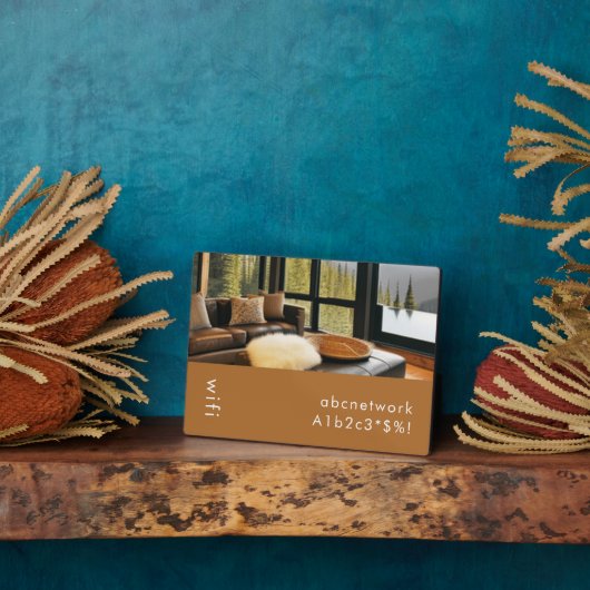 WiFi Kennwort Signieren Foto Plaque Fotoplatte (Seite)