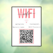 WiFi-Kennwort Signieren Minimalistischer Fensterkl Fensteraufkleber (Blatt 3)