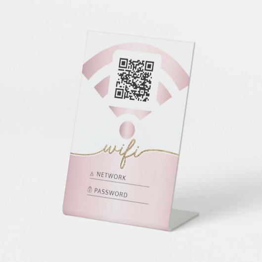 WiFi-Kennwort Sockelschild (Vorderseite)