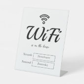 WiFi-Kennwort und Netzwerk-Vorwahlnummer Sockelschild (Vorderseite)