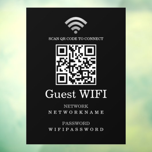 Wifi-Kennwort und Personalisierter QR-Code für das Fensteraufkleber (Blatt 3)