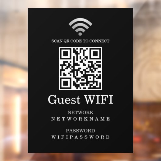 Wifi-Kennwort und Personalisierter QR-Code für das Fensteraufkleber (Blatt 2)