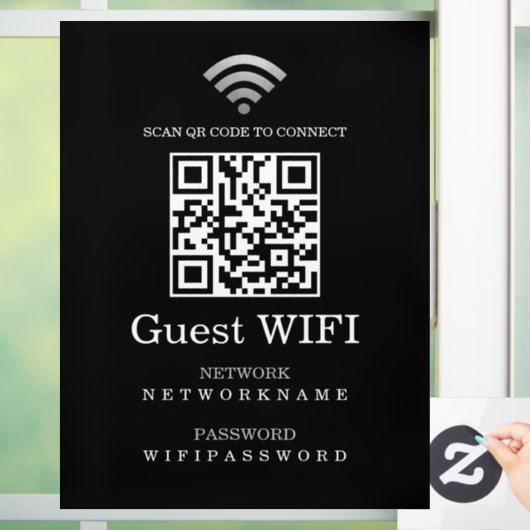 Wifi-Kennwort und Personalisierter QR-Code für das Fensteraufkleber (Zuhause)