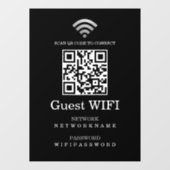 Wifi-Kennwort und Personalisierter QR-Code für das Fensteraufkleber (Blatt)