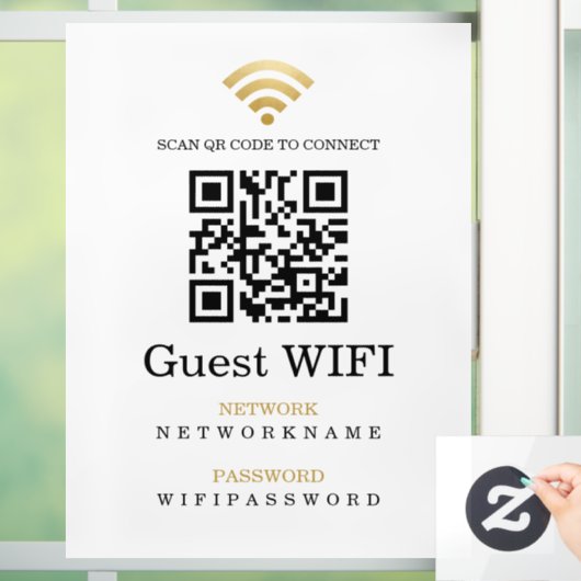 Wifi-Kennwort und Personalisierter QR-Code für das Fensteraufkleber (Zuhause)