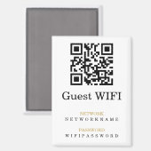 Wifi-Kennwort und Personalisierter QR-Code für das Magnet (Vorderseite/Rückseite)