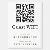 Wifi-Kennwort und Personalisierter QR-Code für das Magnet (Vorderseite)