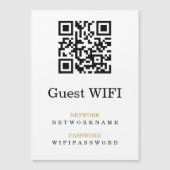 Wifi-Kennwort und Personalisierter QR-Code für das Magnetkarte (Vorderseite)