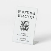Wifi-Kennwort und Personalisierter QR-Code für das Sockelschild (Vorderseite)