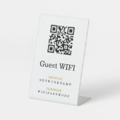Wifi-Kennwort und Personalisierter QR-Code für das Sockelschild (Vorderseite)