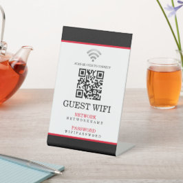 Wifi-Kennwort und Personalisierter QR-Code für das Sockelschild