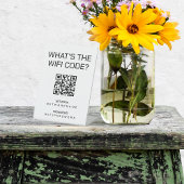 Wifi-Kennwort und Personalisierter QR-Code für das Sockelschild