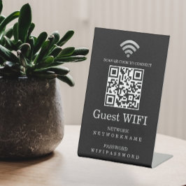 Wifi-Kennwort und Personalisierter QR-Code für das Sockelschild
