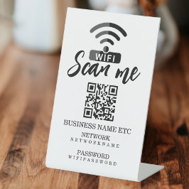 Wifi-Kennwort und Personalisierter QR-Code für das Sockelschild