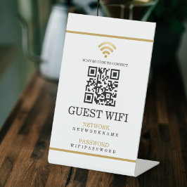 Wifi-Kennwort und Personalisierter QR-Code für das Sockelschild