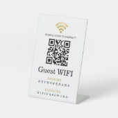 Wifi-Kennwort und Personalisierter QR-Code für das Sockelschild (Vorderseite)