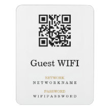 Wifi-Kennwort und Personalisierter QR-Code für das