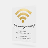 WiFi-Kennwort und Personalisiertes Netzwerk Acrylschild (Winkel)