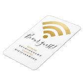 WiFi-Kennwort und Personalisiertes Netzwerk Magnet (Linke Seite)