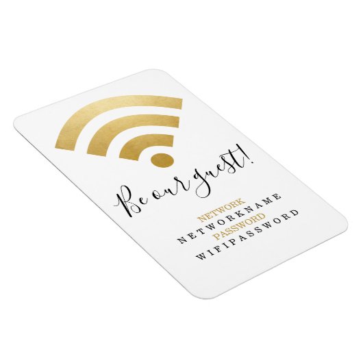 WiFi-Kennwort und Personalisiertes Netzwerk Magnet (Rechte Seite)