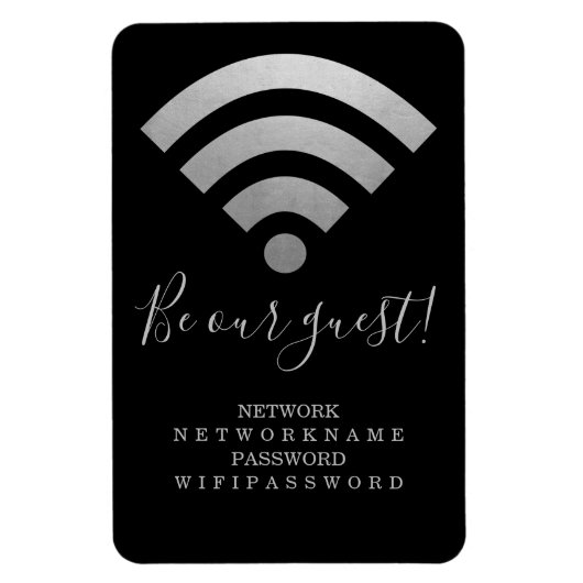 WiFi-Kennwort und Personalisiertes Netzwerk Magnet (Vertikal)